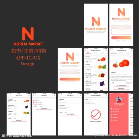 超市生鲜购物手机APP界面设计