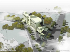 写意风格鸟瞰图