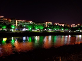 广西玉林市南流江夜景