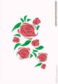 红玫瑰矢量图下载