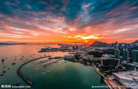 深圳蛇口海港晚霞