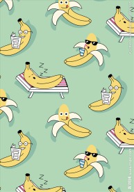 手绘卡通香蕉矢量图下载