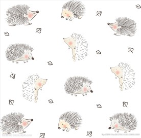 手绘卡通刺猬矢量图下载