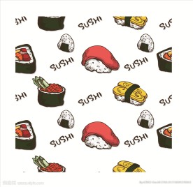 寿司美食底纹