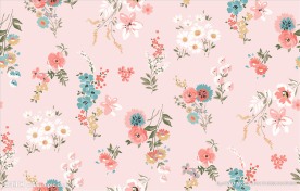 植物花朵花卉四方连续底纹