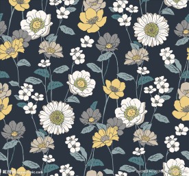 植物花卉四方连续矢量图下载