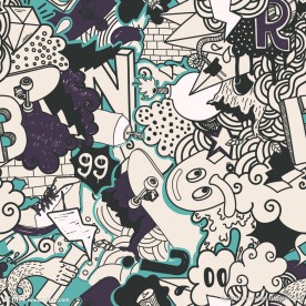 街头涂鸦底纹矢量图下载