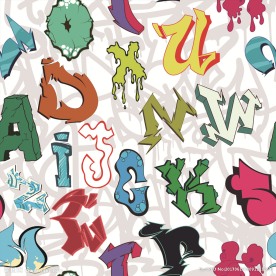 手绘涂鸦字体矢量图下载