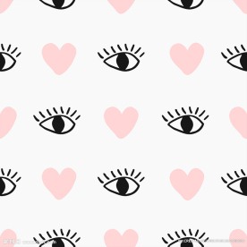 眼睛红心矢量图下载