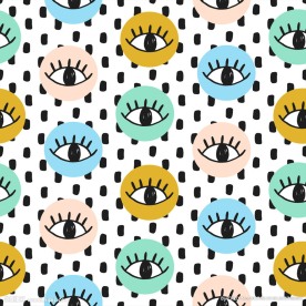 眼睛涂鸦底纹矢量图下载