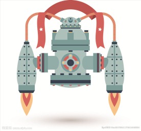 火箭发射矢量图下载