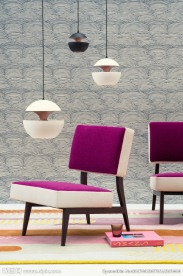 简约现代墙纸效果图