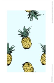 手绘菠萝四方连续底纹