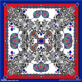 老虎头花朵花卉印花图案