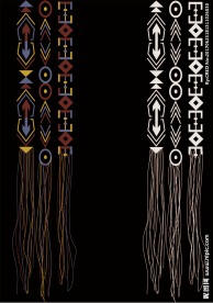 民族风花纹流苏矢量图下载