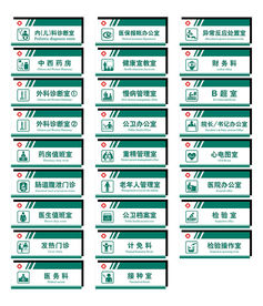 医院卫生院科室牌门牌设计