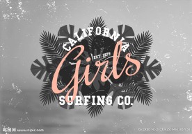 植物花朵树叶字母组合图案下载