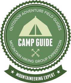 户外露营探险标签矢量图下载