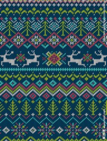 民族风费尔岛四方连续底纹