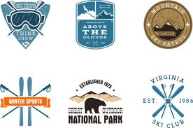 户外运动标志矢量图下载