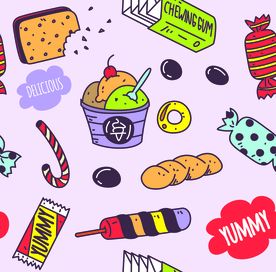 糖果甜品矢量图下载