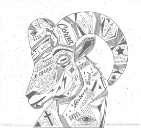 羊图腾纹身图案下载