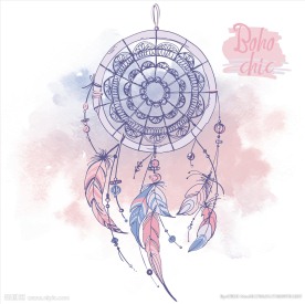 民族风羽毛流苏吊坠