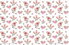 手绘植物花卉四方连续底纹