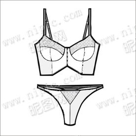 矢量泳装内衣