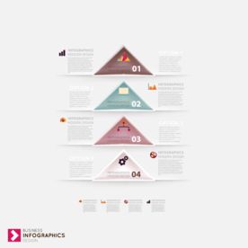 彩色三角形信息图表矢量素材
