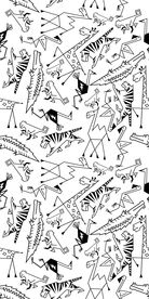 简笔画动物四方连续底纹