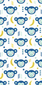 可爱卡通猴子四方连续底纹