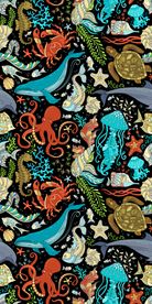 海洋生物四方连续底纹