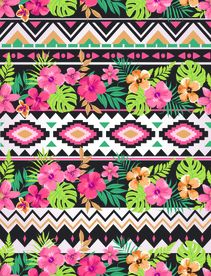 植物花卉民族风四方连续底纹