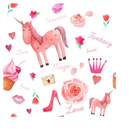 冰激凌独角兽矢量图下载