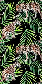 热带植物动物四方连续底纹