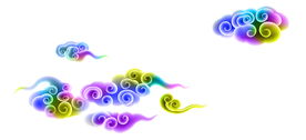 祥云 立体 灰度图片