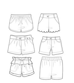 服装矢量图短裤