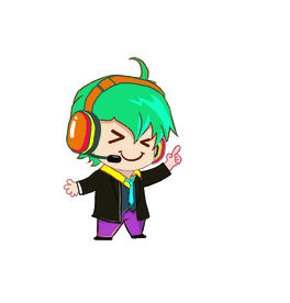 戴耳麦的卡通男生