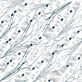 树枝回字形四方连续底纹