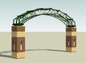 su欧式入口建筑模型