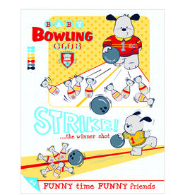 卡通动物保龄球矢量图下载