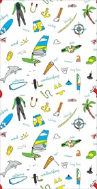 沙滩海滩度假四方连续底纹