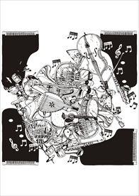 西洋乐队乐器矢量图下载