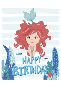 卡通美人鱼矢量图下载