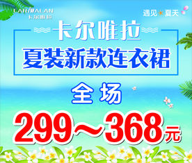 卡尔唯拉夏季促销海报