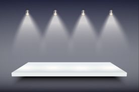 白色闪耀舞台灯光灯效矢量素材