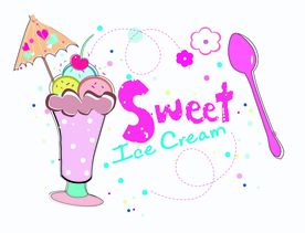 水果冰激凌矢量图下载