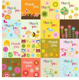 卡通动物植物花朵矢量图下载