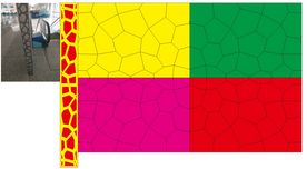 开裂的不规则六边形开裂的泥土